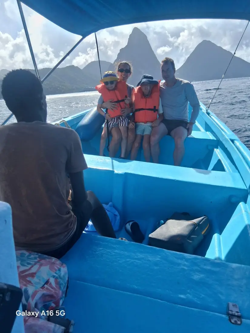 Guests seated safely on the tour boat