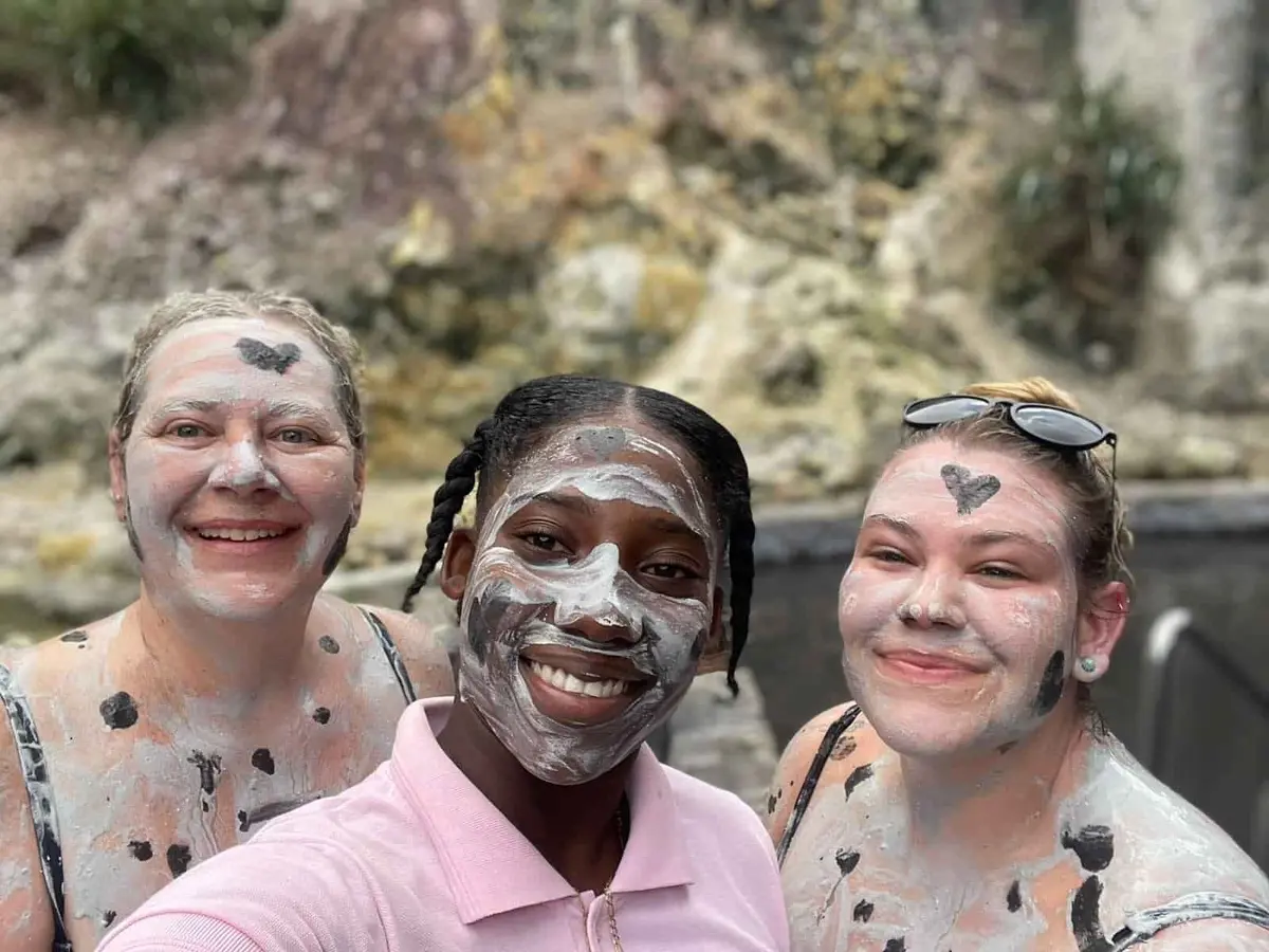 St. Lucia mud bath experience